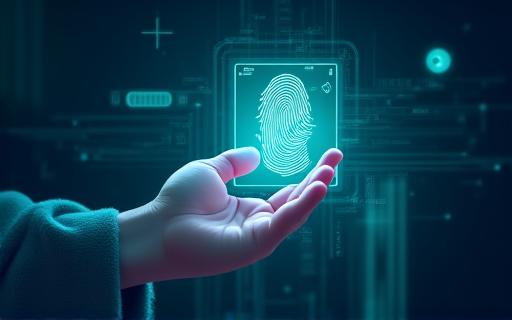 A visual representation of a digital identity verification process.